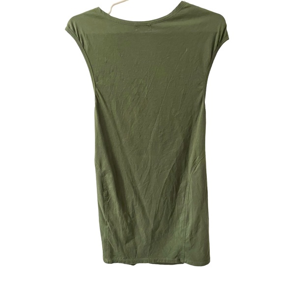 Green Cap Sleeve, Slightly Asymmetrical, Piko 1988 Dress - Picture 3 of 4